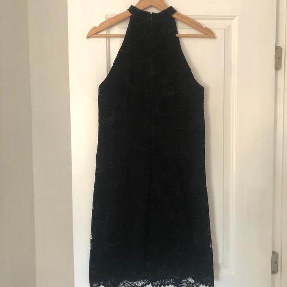 LOFT Velvet Lace high neck dress - Picture 4 of 4